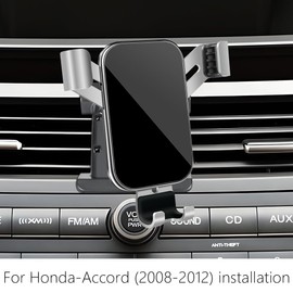 LUNQIN Car Phone Holder for Honda Accord 2008 2009 2010 2011 2012 EX-L V-6 (Center Screen with Bar Display) Auto Interior Accessories Best Cell Phones Mount Cellphone Mobile Cradle Air Vent Stand