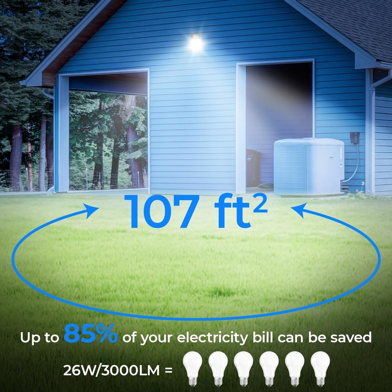 CINOTON 26W LED Wall Pack Light with Dusk to Dawn