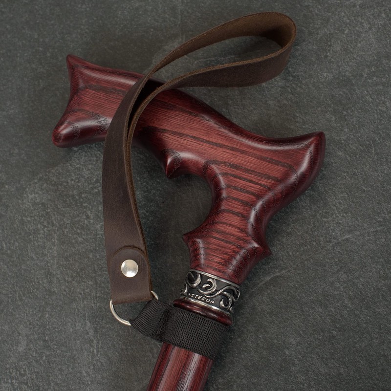 Asterom Handmade Leather Cane Strap - Stylish Wrist Strap for