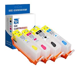 UPink 4pcs Empty refillable Ink Cartridge Replacement for HP564 564XL Compatible for hp Photosmart 5510 5511 5512 5514 5515 5520 5522 5525 6510 6512 6515 6520 DeskJet 3520 3522 Officejet 4620