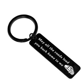 Tihnvk Truck Driver Gift for Dad Husband Boyfriend Drive Safe Keychain Christmas Birthday Gifts for Truck Driver Trucker's Prayer Keyring