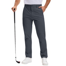 AOHIKE Lightweight Stretch Golf Pants for Men - Moisture-Wicking Quick-Dry Work Dress Pants, Grey