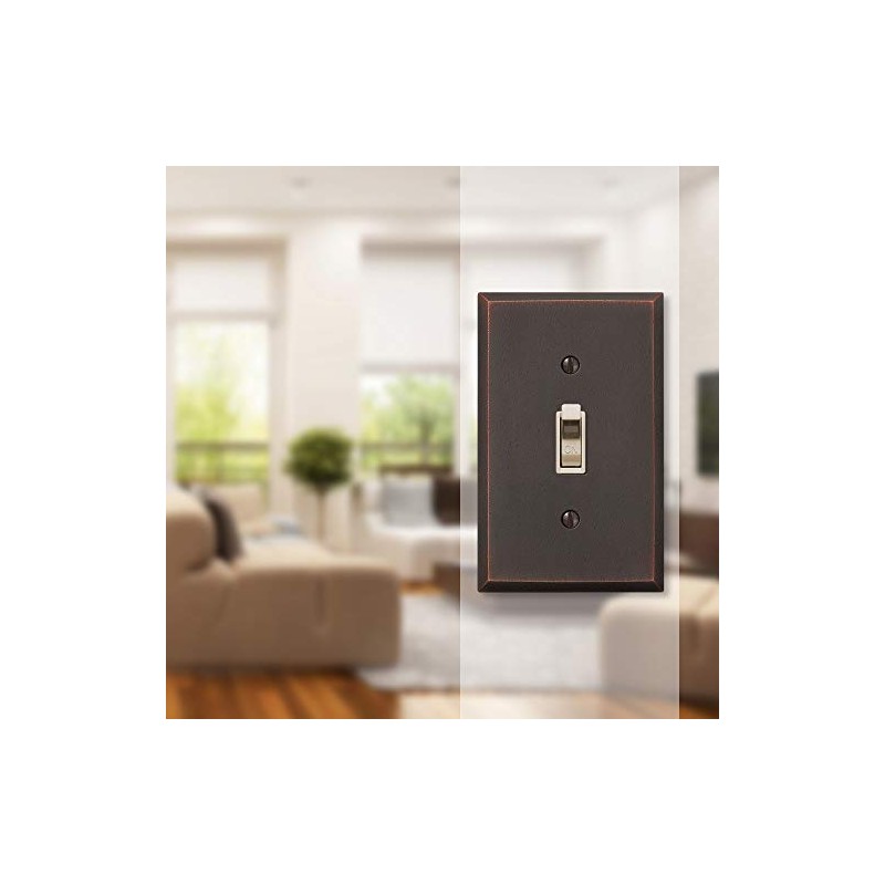 Amerelle 68TDB Manhattan 1 Toggle Wallplate, Aged Bronze