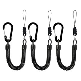 GOODCHI 3 Pcs Coil Strap Keychain Curl Cord Strap Drop Proof Anti-theft Stretch Thick Key Chain