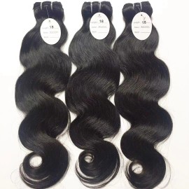 Raw Brazilian Hair Bundles Unprocessed Cuticle Aligned Indian Human Hair Bundles Temple Hair Vendors Weave Curly Hair Extensionscolor: body wave, Stretched Length: 22 inches
