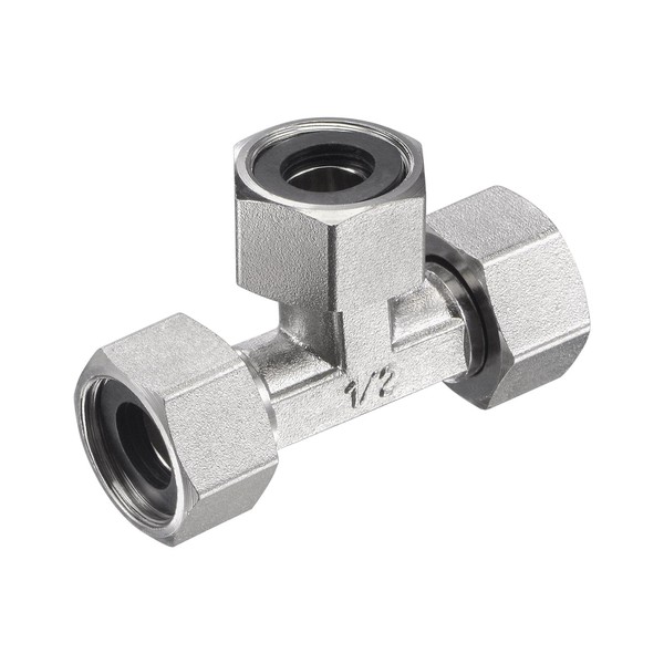 uxcell Pipe Fitting Tee G1/2 Female Thread 3 Way T