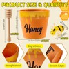 meekoo 16 Sets Mini Honey Bee Pots with Wooden Dippers