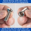 M12 x 1.75 x 30 mm 2 Pieces Compatible Franke