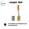 raupir Set of 2 round embers for ashtray gold silver