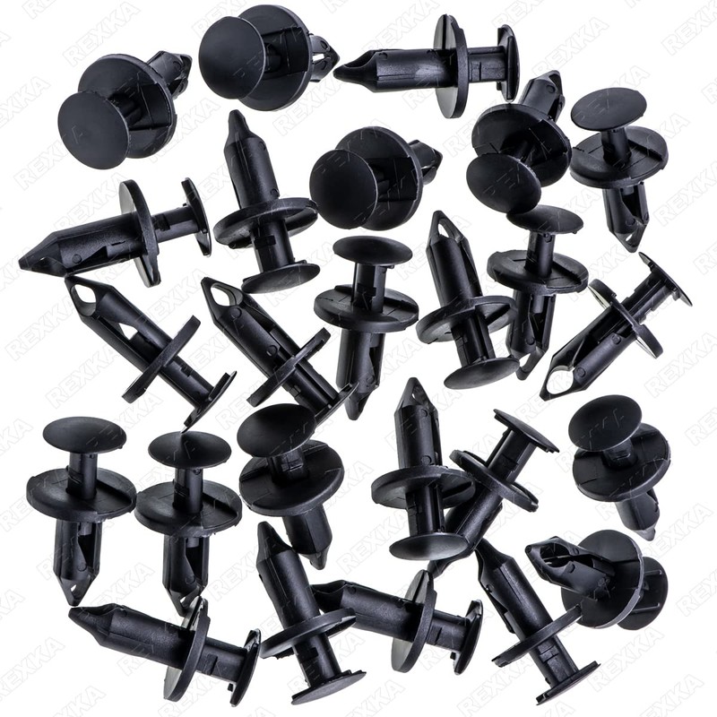 Rexka 25pcs Grille Push Pin Retainer Clips Fasteners Rivet 6503598