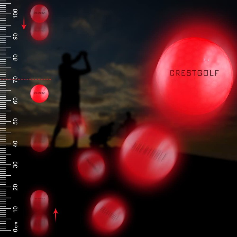CRESTGOLF Glow Golf Balls for Night Golf Balls Very Bright