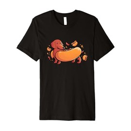 Hot Dog Funny Weiner Dog Cute Costume Dachshund Owner Premium T-Shirt
