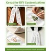 White Wreath Sash, 4Pcs Embroidery Blank Wreath Sashes for Front