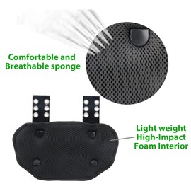 FUYUWTUN Pro Football Backplate Heavy Duty Spin Guard for Football Should Pads Lightweight & Breathable QB/RB Protection Fits Youth to Adult Players (Bench, Youth ( 12- ))