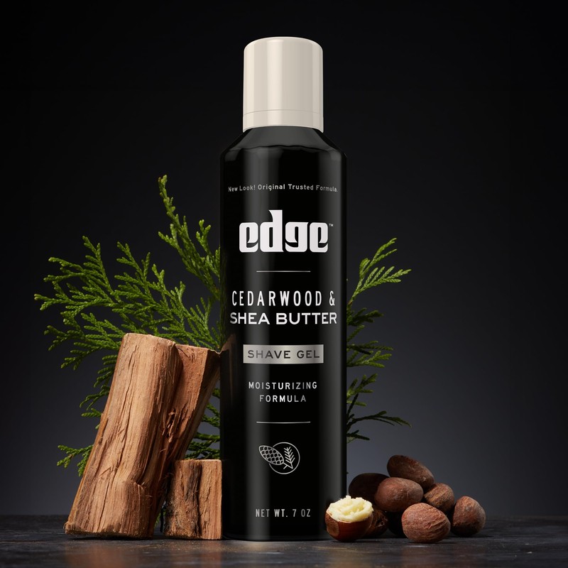 Edge Shave Gel for Men, Cedarwood & Shea Butter, 7oz