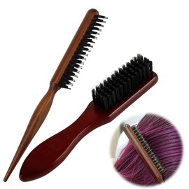 Svitzoot Boar Bristle Brush Hair Brush for Women Men Natural Bristle Brush Hair Beard Brush Bristle Brush Pack of 2