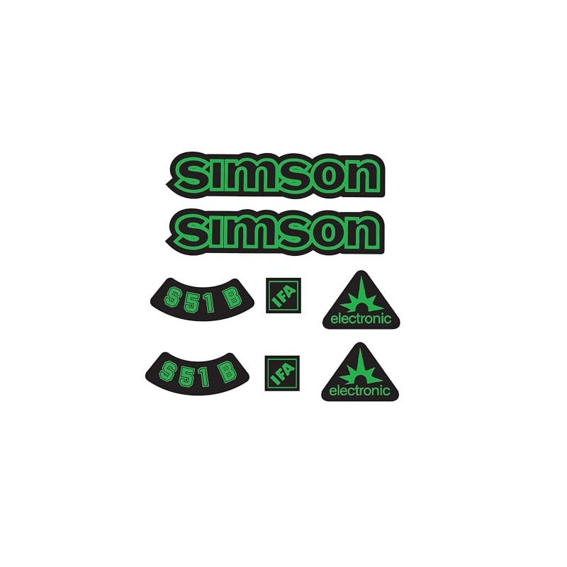 Transparent Simson S51B Sticker IFA Electronic Tank Side Cover Dark