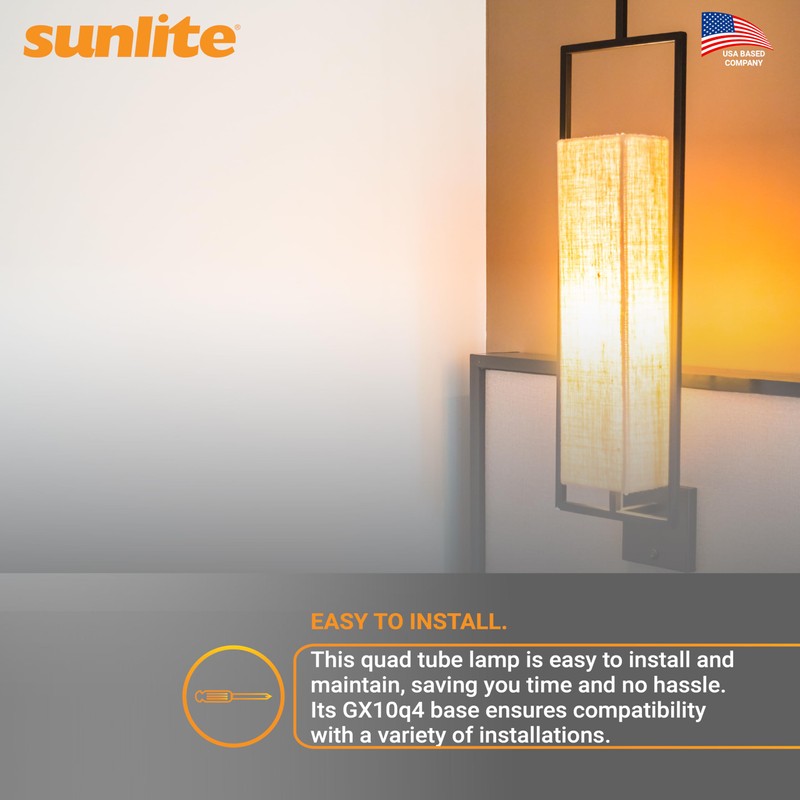 Sunlite 40530 FML27/30K/2PK Quad Tube Plug-in Compact Fluorescent Lamp, FML