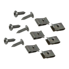 Motoforti Universal U-Clip and Screw Assortment Kit, Metal, Army Green, 50 Set