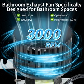 S89222000 Motor Assembly - Super Quiet & High Airflow Upgrade Replacement for 9417, 9417D, 9417DN, 9427, 9427N, 9427P, VH9417, VH9417D, VH9427, VH9427P - Ideal for Ventilation Fans & Air Systems