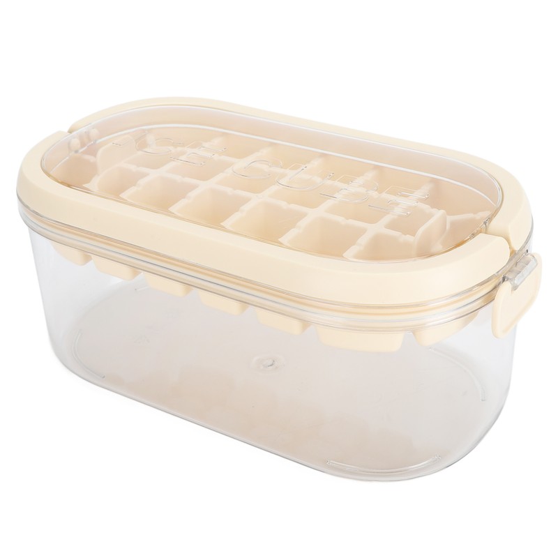Ice Cube Tray with Lid Bin 2 Layer Ice Trays