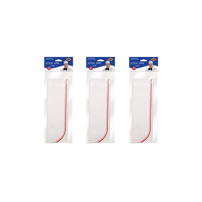 Beistle 12 Piece Paper Soda Jerk Hats For 50's Theme