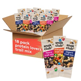 Snak Club Trail Mix Variety Pack, Grab-n-Run Protein Snacks, Includes Energizer Trail Mix, Yogurt, and Fancy, Nut and Fruit Assortment, 18 Individual Packs