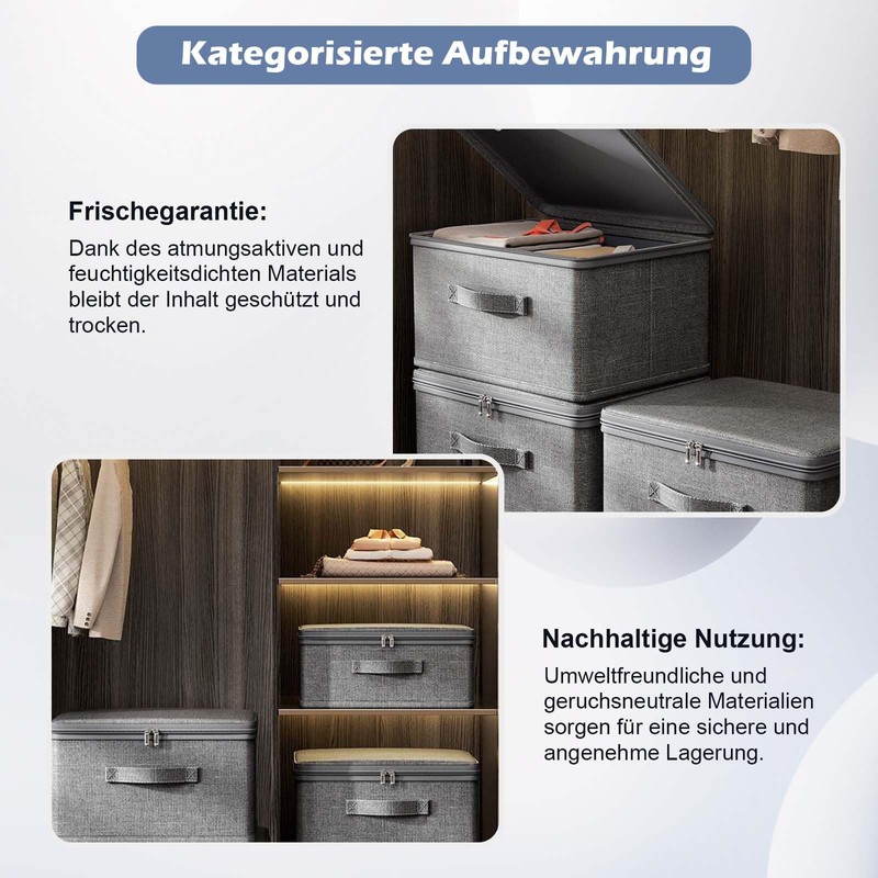 Generisch Lockable Box, Fabric Storage Box, Storage Box with Lid,