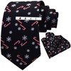 Gusleson Christmas Tie Festival Necktie Pocket Square and Tie Clip