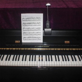 immiper Music Stand Light, Clip on LED Book Lights, USB and AA Battery Operated, Reading Lamp in Bed, 3 Brightness Levels, Ideal for Musician, Piano Player, Kids, Travel, Black