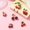 UR URLIFEHALL 6Pcs Enamel Cherry Pin Badge 3D Fruit Brooch