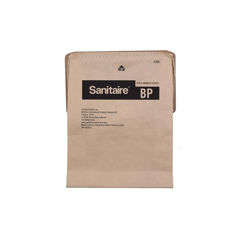 Sanitaire Replacement Transport Backpack Vacuum Bags Style BP, 5 Pack,