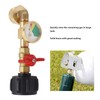 Propane Refill Adapter with Pressure Gauge and On Off Control