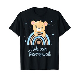 Gender Reveal Boy Baby Shower We Can Bearly Wait Baby Boy T-Shirt