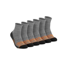 Timberland PRO Mens Work Socks, Quarter Socks, Sorbtek Moisture Control Mens Socks, Arch Support, Cushioned Footbed (Size 7-12; Multiple Colors; 6 Pairs)