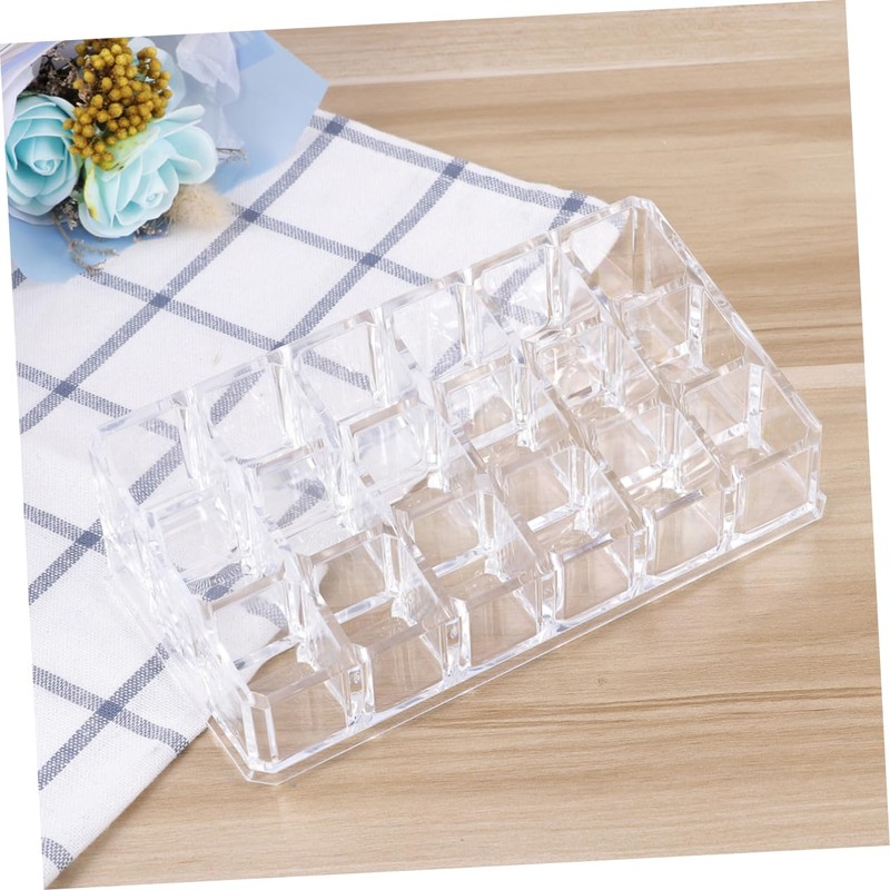 Gatuida Slot Clear Acrylic Lipstick Display Stand Durable Cosmetic Organizer