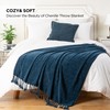 BATTILO HOME Navy Blue Throw Blanket for Couch Bed Sofa,