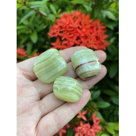 WHOLESALE Green Onyx Tumbled Stones, Polished Green Onyx Gemstone, Green Onyx Polished Rocks (Green Onyx, 0.5 Pound)