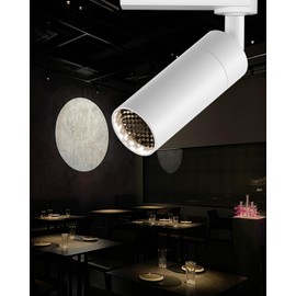 Gpaillumic LED Zoomable Ceiling Spotlight 7W Adjustable Beam Angle 6-50° Swivelable Angle CRI 97 Black Aluminum Accent Lamp for Corridor Mural Living Room - COB Chip