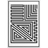 Ashbrook Framed Canvas Print Wall Art Black and White Geometric