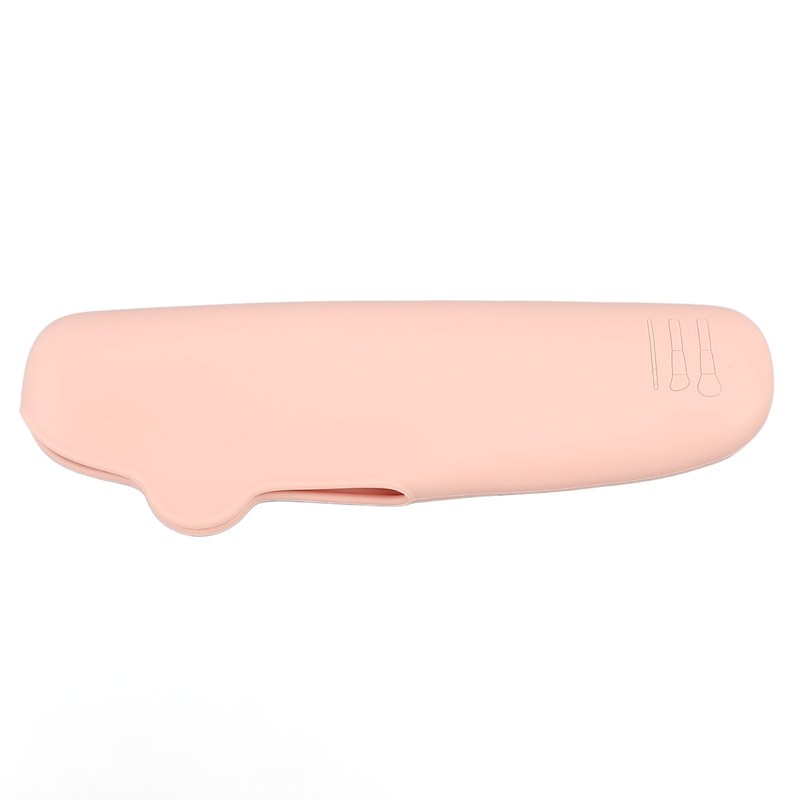 2PCS Silicone Makeup Brush Holder Waterproof Soft Portable Cosmetic Storage