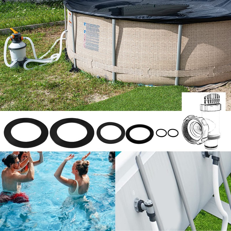 KINBOM 6pcs O-Ring Rubber Washer Set, Large Strainer Rubber Washer