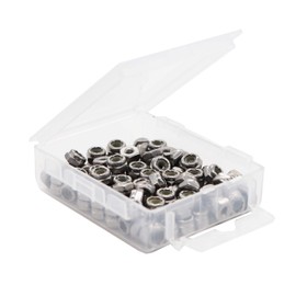 binifiMux 100pcs 4-40 Nylon Inserted Self Lock Nuts 304 Stainless Steel