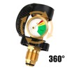 Solimeta Universal Fit POL Propane Tank Adapter with Gauge Converts