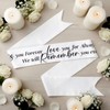 Funeral Wreath Sash, White, Love You for Always