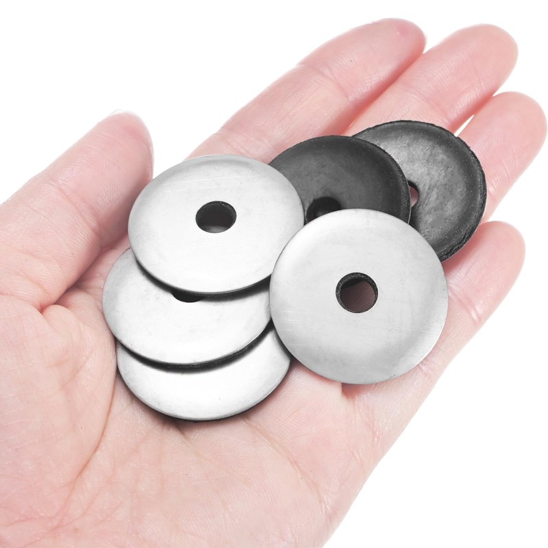 M METERXITY 60-Pack EPDM Bonded Sealing Rubber Washers, 304 Stainless