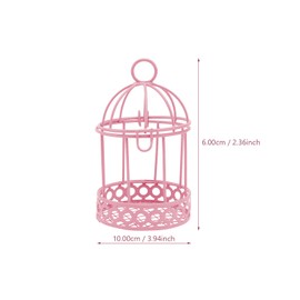VICASKY 9 Pcs Mini Birdcage Ornament Mini Lantern Miniature Wire Bird Cage Bird Cage Decorative Desktop Decor Birdcage Candle Holders Mini Organization Tea Candle Wrought Iron Dining Table