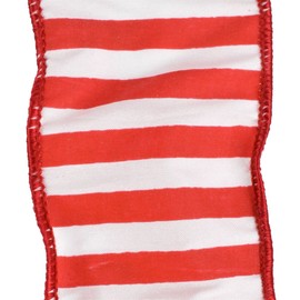 David Christopher, 2.5" Make Me A Candy Striper Ribbon: Red (10 Yards) - Holiday Gift Wrapping Ribbon