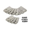 Trade-Shop 12 x Replacement Blades Stainless Steel 0.75 mm for