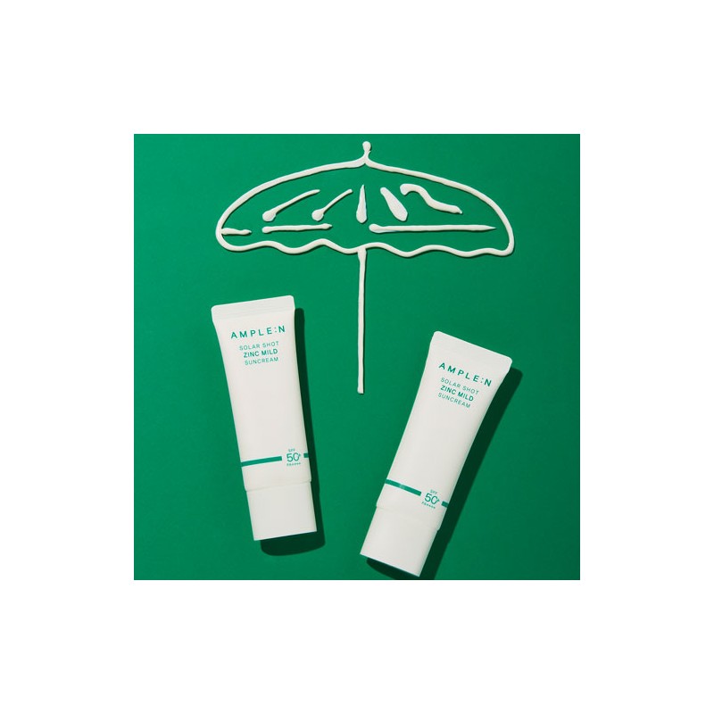 앰플엔 솔라샷 징크 마일드 선크림 SPF50 PA++++ Ample N Solar